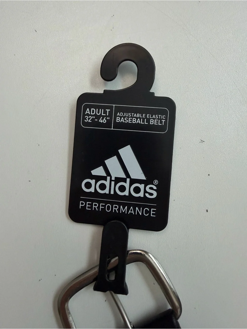 Adidas Baseball Belt Adjustable 32”-46” Stretch Elastic Adult Black Silver